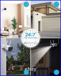 ZOSI Outdoor Wireless 3MP Security Camera System With 2K 8CH 2TB NVR 2-Way-Audio