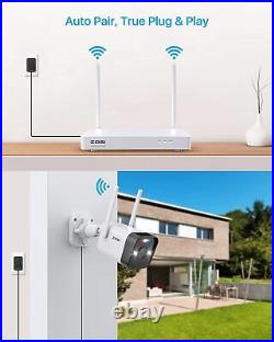 ZOSI Outdoor Wireless 3MP Security Camera System With 2K 8CH 2TB NVR 2-Way-Audio