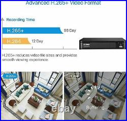 ZOSI h. 265 HDMI 1080P CCTV Outdoor Security Camera Night Vision Home System/ DVR