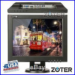 ZOTER 12 Inch LCD Color Monitor Screen HDMI BNC VGA AV for CCTV Security Camera