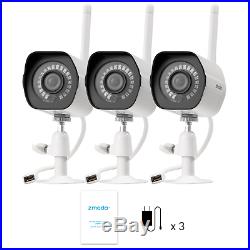 Zmodo 1080p CCTV Wireless Security Bullet IP Camera System(3 Pack)Outdoor IR Cut