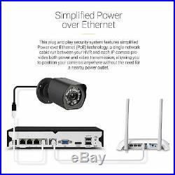 Zmodo 720p 8CH HDMI NVR 4 IP Outdoor Surveillance Camera PoE Security System