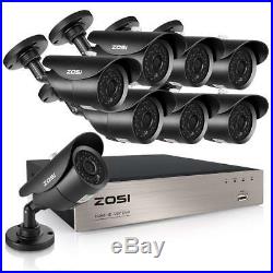Zmodo 8 Surveillance Security Cameras 1080p 8CH HDMI System CCTV For Business
