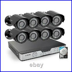 Zmodo 8Channel Security Camera System DVR & 8 x 700TVL Analog Cameras with 500GB