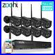 ZooHi 8CH Wireless 1080P HDMI NVR Outdoor Home WIFI Camera CCTV Security System