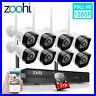 ZooHi CCTV Camera Security System Wireless Wired Home 1080P 4/8CH DVR Outdoor IP