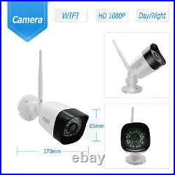 ZooHi Security Camera System Wireless 1080P 8CH WIFI NVR Outdoor IR Night CCTV