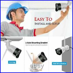 Zoohi 8CH 1080P Outdoor Wireless Security Camera System 1080P Wifi NVR Home CCTV