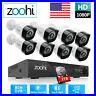 Zoohi Home 1080P CCTV Security Camera System Outdoor 4/8CH 1/2TB HDD Wired IR HD